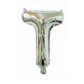 Shiny silver T-shaped foil balloon with metallic finish for wedding party decoration - Bright Silver T
