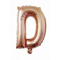 Single rose gold letter D aluminum foil balloon for elegant wedding party decoration - Rose Gold D