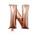 Single rose gold 16 inch letter N shaped foil balloon for wedding party decorations - Rose Gold N