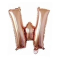 Single rose gold letter W foil balloon for wedding party and event decorations - Rose Gold W