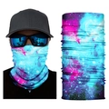Seamless warm magic scarf with blue and purple galaxy pattern for outdoor cycling - S263 Blue Purple Galaxy
