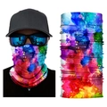 Seamless magic headwear with colorful watercolor splatter pattern for outdoor skiing - S270 Colorful Splatter