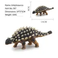 Figura de dinosaurio Ankylosaurus realista en marrón y negro con espinas blancas, 14cm - Saichania