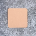 Beige square faux leather placemat with rounded corners and fine textured surface - Square Coaster 10cm / Pink
