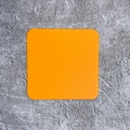 Nordic style orange faux leather placemat with waterproof finish and rounded corners - Square Coaster 10cm / Orange