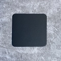 Nordic black faux leather square placemat with waterproof and heat resistant texture - Square Coaster 10cm / Black