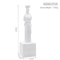 European white resin Goddess of Truth statue on engraved square base for home decor - Robinson Goddess of Truth