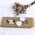 Lot de 10 bougies chauffe-plat blanches dans une boîte en papier kraft naturel - Bougies Chauffe-Plat-Lot de 10