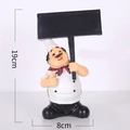 Resin chef figurine with chalkboard sign and thumbs up gesture, 19cm height home decor - Type A - Thumbs Up Blackboard (19cm)