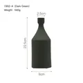 Modern matte dark green ceramic vase with dimensions 22.5cm height and 9cm base diameter - 1902-4 Dark Green