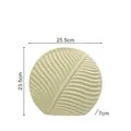 Light green medium ceramic vase with leaf vein texture and Nordic minimalist style decor - Medium / Light Green