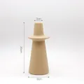 Ginger yellow minimalist ceramic vase with geometric cone shape and matte finish - 8x20cm / Turmeric