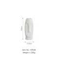 Modern white ceramic face vase with matte finish and abstract human facial relief 14cm - Size S - Creamy White Face