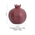 Nordic red ceramic pomegranate vase large size 14cm for modern table decoration - Large - Dark Red