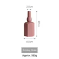 Jarrón geométrico moderno de cerámica en rosa empolvado con textura mate y medidas - Rosa Ahumado - Textura Esmalte CSML027