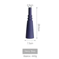Jarrón cerámico azul marino de diseño minimalista moderno con acabado mate y forma única - Azul Marino - Textura Esmalte CSML028