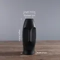 Modern black matte ceramic face vase, minimalist abstract nordic decor, 24.4cm height - Black Medium (HP240)