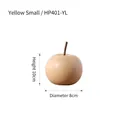 Manzana decorativa de cerámica Morandi en amarillo mate, pieza pequeña de estilo moderno - Manzana amarilla pequeña