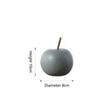 Manzana decorativa moderna de cerámica verde gris mate, altura 10cm, diámetro 8cm, estilo nórdico - Manzana verde pequeña