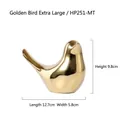 Moderne goldene Keramik-Vogelfigur in Übergröße Modell HP251-MT mit poliertem Spiegelglanz - Extra Groß (HP251) / Gold