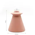 Minimalist Morandi orange-pink ceramic vase with a matte finish and tapered design - 1827-3 Dusty Rose