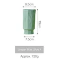Grijsblauwe keramische vaas in Morandi-stijl met verticale plooitextuur, 19 cm hoog - Grijsblauw Stijl A-TK084