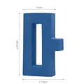 Modern geometric ceramic vase in sea blue finish, minimalist Nordic design decor - 17.5x28.5cm / Aquamarine