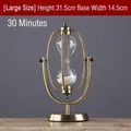 Grande clessidra girevole vintage in bronzo, timer 30 minuti, altezza 31,5cm, in metallo - Grande Rotante Bronzo Antico - 30 Minuti
