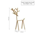 Golden reindeer jewelry display stand for necklaces and earrings in nordic style - Small Deer Jewelry Rack Ornament