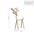 Golden reindeer jewelry stand in small size with antlers for hanging earrings and necklaces - Small Deer Jewelry Rack Ornament