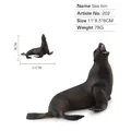 Realistic sea lion animal figure model in deep brown with size dimensions 11x8.5x8cm - Sea Lion Shape