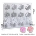 Moule en silicone 8 cavités patte de chat pour bougies et savons, taille 293x170x40mm - 8 Cavités Grande Patte de Chat