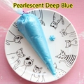 Detailed view of 100g pearlescent dark blue cream glue paste in a piping bag for DIY craft - 100 g / Pearlescent Dark Blue