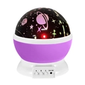 Purple and white starry sky projector night light with moon and stars galaxy patterns - Purple Shell Cosmos-Regular 1W