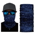 Navy blue seamless magic neck gaiter with white starry pattern for outdoor cycling - S278 Blue Starry Sky