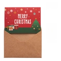 Juego de tarjetas de felicitación navideñas con sobre de kraft y pegatina aleatoria. - HK007 - Tarjeta de Felicitación de Navidad Colorida - Modelo F