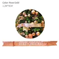 Striscione Merry Christmas oro rosa 1,2M x 9CM in raso metallizzato per decorazioni natalizie - Banner a Nastro Oro Rosa