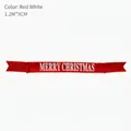 Striscione Merry Christmas rosso e bianco con finitura metallica, misura 1,2M x 9CM - Banner a Nastro Rosso e Bianco / Rosso Bianco