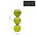 Drie-laags groene glazen bubbelvaas voor hydrocultuur met modern rond ontwerp - Klein (3 Ballen) / Groen