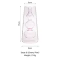 Vaso moderno in vetro a doppio strato rosa ciliegio con dimensioni 17x8cm - Stile B (Rosa Ciliegio)
