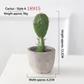 Type A artificial cactus in cement pot, 13.2cm tall Nordic style faux green plant decor - Type A-18915