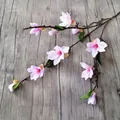 Pink artificial magnolia flower branch with ten heads for elegant home decor - 10-Head Magnolia - Pink
