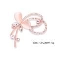 Rose gold floral brooch with pink opals and rhinestones, size 4.5x2.6cm, elegant jewelry - Rose Gold Cat's Eye Streamlined Flower (YNCP2610)