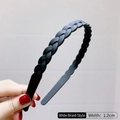 Cerchietto intrecciato nero opaco da uomo con larghezza 1,2 cm e trama intrecciata classica - [indistruttibile] Stile Treccia Larga