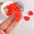 Realistischer 3cm Erdbeer Anhänger aus Harz für DIY Handwerk und Handyhüllen Deko - 3cm Erdbeerscheibe 100 Stück/Beutel / Rot