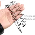 Set di 2 cerchietti per capelli da uomo in metallo nero, stile ondulato sportivo - Set Da 2 Pezzi - Acconciatura Anti-impacco + Capelli Impomatati [con Custodia Protettiva In Pelle]