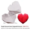 Diamanten hart siliconen cakematrijs met geometrische 3D-textuur voor chocolademousse - Verbeterd Diamanten Hart