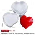 Witte hartvormige siliconen mousse cakevorm DGM-266 voor creatieve DIY-chocolade bakken - 6 Inch Gedraaid Hart