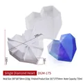 Diamantgeslepen hart siliconen mousse cakevorm voor DIY geometrisch bakken - Groot Diamanten Hart