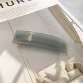 Minimalist grey-blue translucent acetate 8.5cm hair clip for women's elegant ponytails - Jelly Green